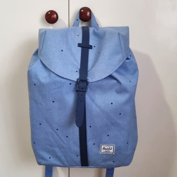 Herschel Supply Company Handbags - Herschel Light Blue Polka Dot Backpack